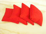 red cornhole bags
